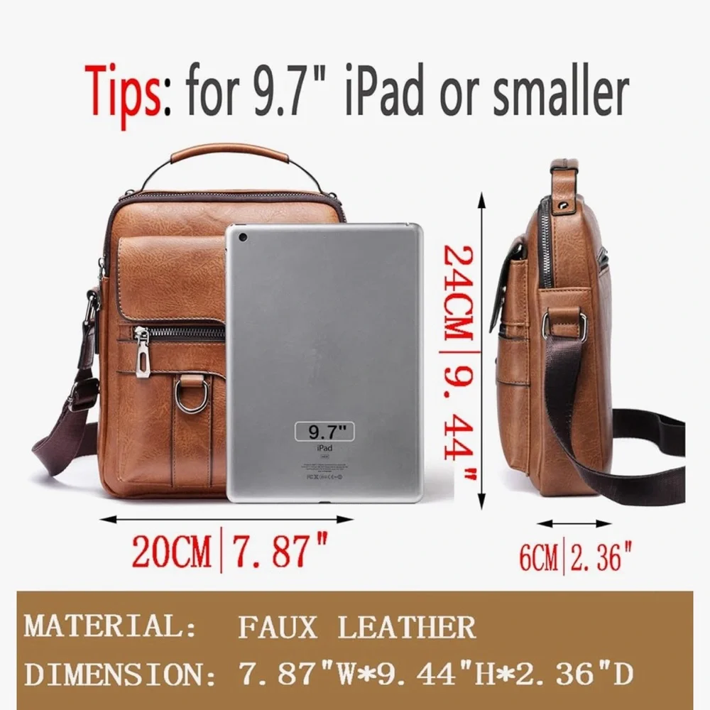 Weixier Vegan Leather Unisex Crossbody Shoulder Bag